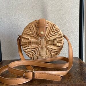 Women's Round Woven Straw Bag